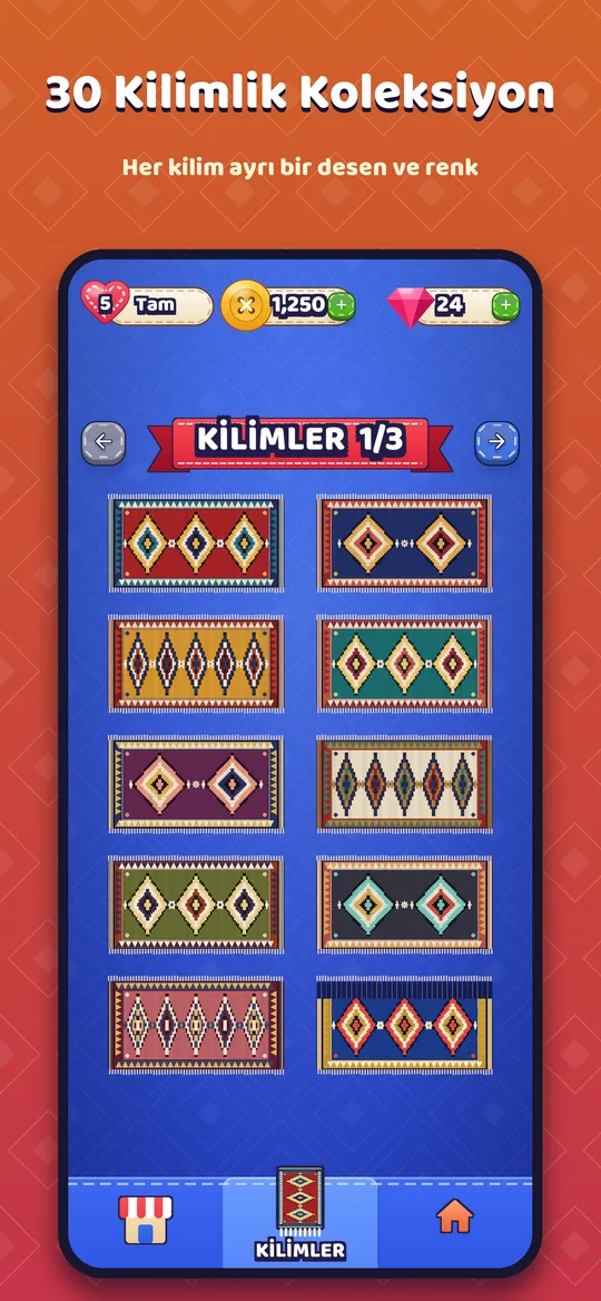 30 kilimlik koleksiyon